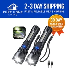 Ultra Bright 990000 Lumen Handheld LED Flashlight - Portable & Weatherproof
