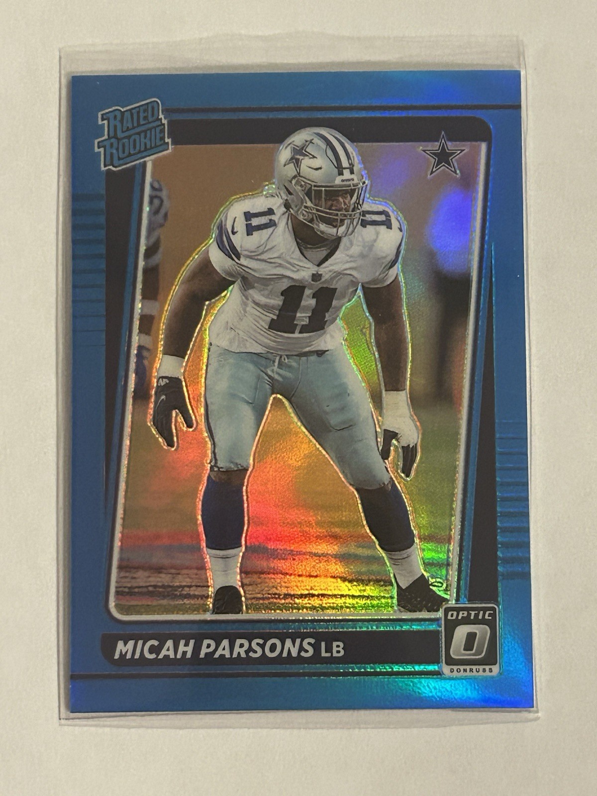 2021 Panini Donruss Optic - Rated Rookie Micah Parsons #245 Aqua Prizm /299 (RC)