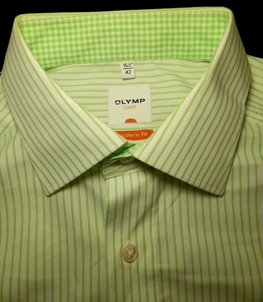 Men Olymp Shirt White Cotton 40 /L / 48 #BX4G