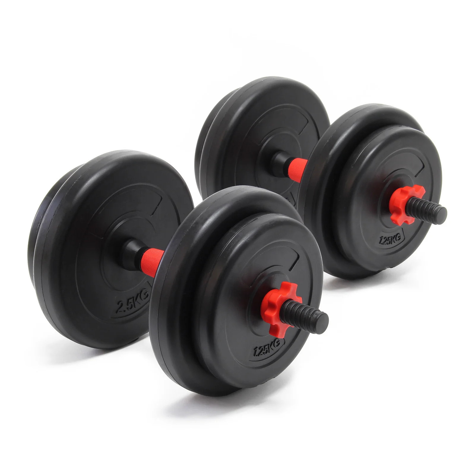 Entraînement musculation à domicile réussi avec le jeu haltères 15 kg en fonte Hellos
