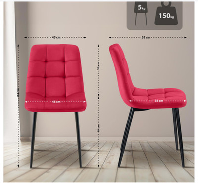 Samtstuhl rot Esszimmerstuhl  Stuhl Model Tilde NEU