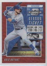 2019 Panini Chronicles Contenders Optic Ruby Wave Prizm 190/199 Kris Bryant 0a4v