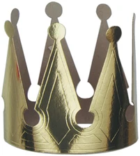 Gold Foil King's Crown of Size 6½" for Halloween - Beistle