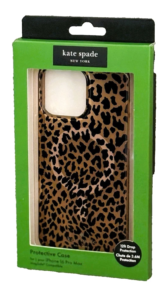 FUNDA PROTECTORA Kate Spade iPhone 16 PRO MAX Leopardo MagSave NUEVO Bo Foto 3 de 3