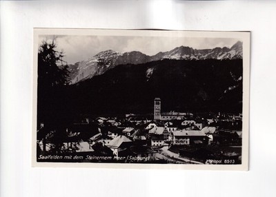 G70) Ansichtskarte, SAALFELDEN tolle HAUS DETAILS mit Steinernem MEER alt !