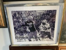 1967  ICE BOWL  Print Signed By Vince Lombardi, 7 PLAYERS,WITH BOWL PATCH