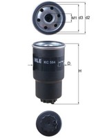 Kraftstofffilter Knecht KC 584 Anschraubfilter FüR Mazda DK DL DJ CX 67,6Mm AWD
