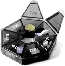 Organizador de pastillas grande, dispensador de pastillas port til, pastillero.