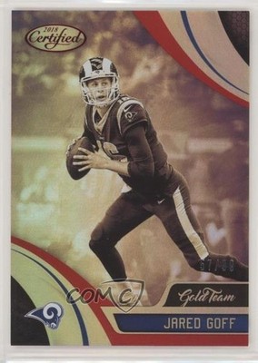 2018 Certified Gold Team Mirror Red 57/99 Jared Goff #GT-JAG 0ad
