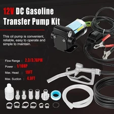 3.7GPM 12V DC Gasoline/Diesel Oil Transfer Pump Fuel Kerosene Pump with Hoses