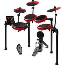 Alesis Nitro Max 8-Piece Electronic Drum Set With Bluetooth and BFD Sounds Red