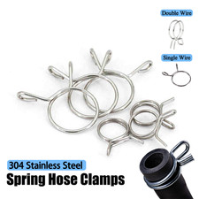 304 Stainless Steel Hose Clamp Single/Double Wire Hose Clip Spring Hose Clamps