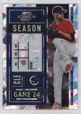 2020 Panini Contenders Season Ticket Optic Cracked Ice /23 Shane Bieber #50