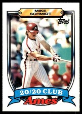 Mike Schmidt 1989 Topps Ames 20/20 Club #27 Philadelphia Phillies FREE SHIPPING