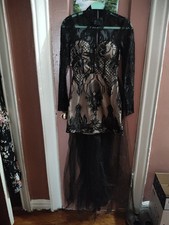 Black Lace And Cream Color Dress