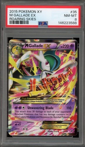 Pokemon M Gallade EX XY Roaring Skies Holo Rare #35 PSA 8