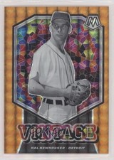 2021 Panini Mosaic Vintage Fluorescent Orange Prizm 56/99 Hal Newhouser HOF 0i1b