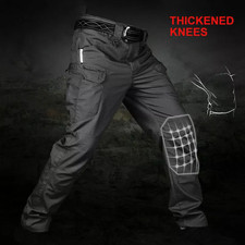 Men's Work Cargo Pants Tactical Combat Pants Outdoor Hiking Waterproof Trousers