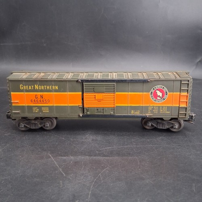 #ad Lionel Great Northern Box Car 6464 450 O Gauge Green Orange Plastic Vintage $54.99