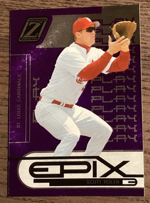 2005 Donruss Zenith Epix Purple Play /350 Scott Rolen #E-7 HOF Cardinals!