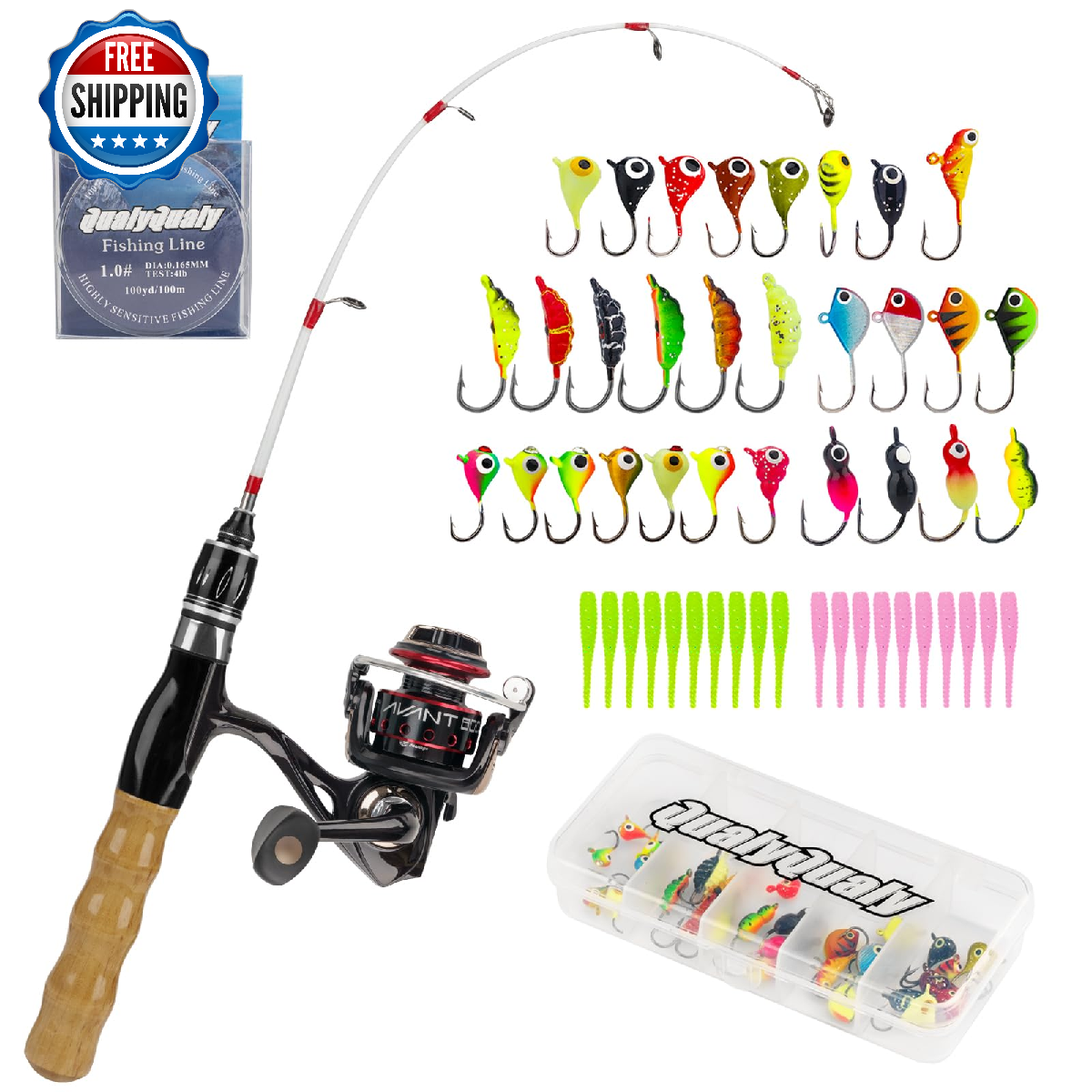 ugly stik big water heavy casting rod Bigwater Spinning be prepared to conquer Marine Hardware 13 Fishing Concept A3 Color:White / Red Head