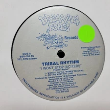 Tribal Rhythm I Won't Stop M- 12" Vinyl Record Single No Jacket