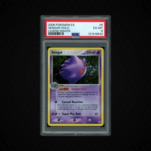 Pokemon 2006 EX Legend Maker 5 Gengar Holo Card PSA 6
