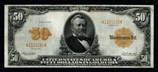 1913 $50 CRISP VF+/XF Large Size Historic GOLD Certificate!