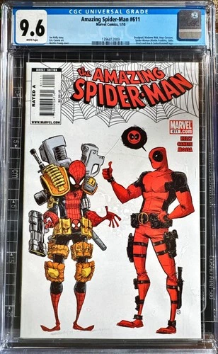AMAZING SPIDER-MAN #611 Comic Book CGC 9.6 SKOTTIE YOUNG Cvr DEADPOOL 2010