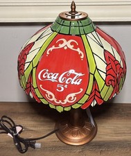 Bradford Exchange 2018 Limited Edition 2051 Tiffany Style Coca Cola Bottle Lamp