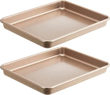 2 Pack 11 X 9 Inch Toaster Oven Pans and Trays, Small Baking Sheet Set for Cooki