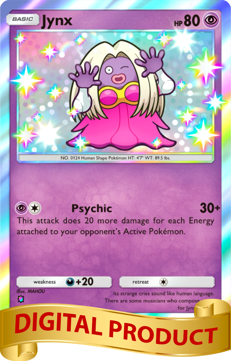 jinx pokemon card Pokemon Pocket TCG Trading Card Game 1 Star Shiny Jynx Extradimensional  DIGITAL