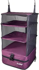 Stow-N-Go Travel Luggage Organizer – Portable Hanging Travel Shelves, Carry-On C