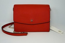 Tory Burch NWT Emerson Envelope Adjustable Shoulder Crossbody Bag Brilliant Red