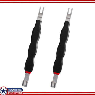 2 Pcs Black Universal Plug Connector Disconnect Removal Tool Car EleColor: Black