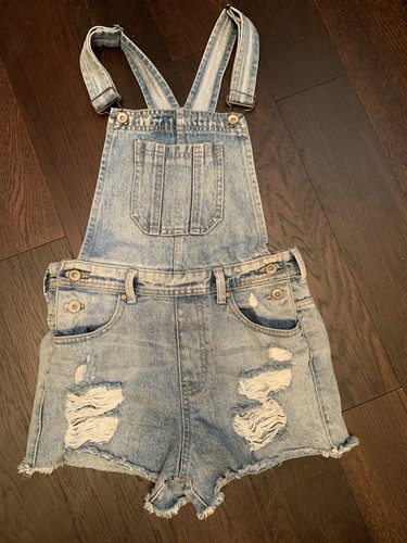 Short En Jean Bleu Distressed Forever 21 Juniors Taille 26 – Occasion Très Bon état, Style Décontracté