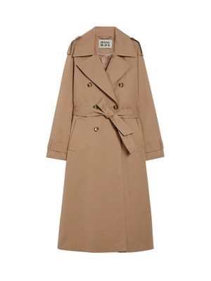 Trench Mantel Penny Black Damen, Aus Gabardine Baumwolle, Farbe Kamel, Vestibi