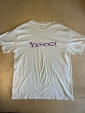 Vintage YAHOO T-Shirt Hanes Authentic 90s Y2K Mens Large - Yahoo Careers Logo