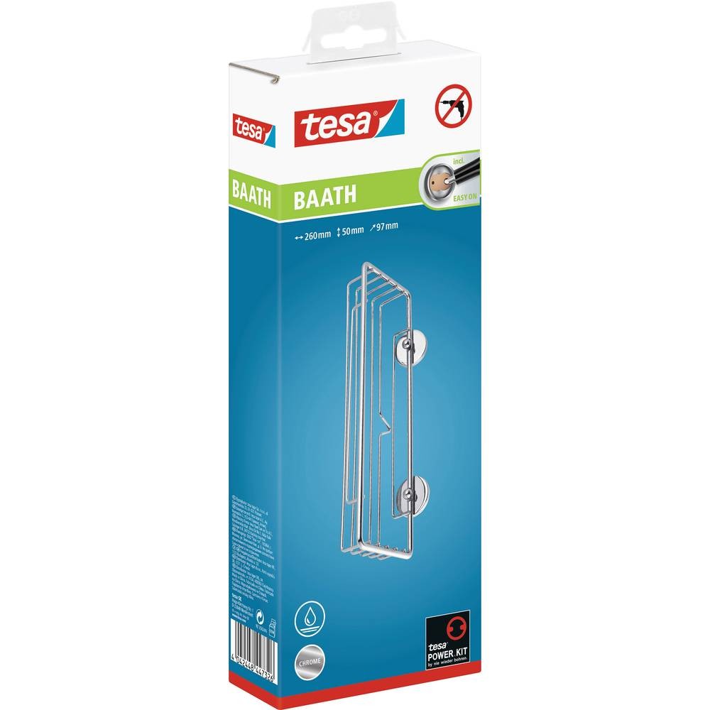 Panier de douche tesa Baath Plus en chrome brillant à coller - 3