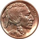 1923-S Buffalo Nickel 5C, About Uncirculated AU, Odd Copper Colored Toning