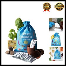 Complete Vegetable Seed Grow Kit with 10 Varieties & Re-Usable Pots - Gift Idea