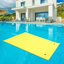 Floating Water Mat 3 Layer XPE Foam Floating Water Pad For Pool Lakes 9 x 6 Feet