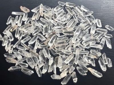 140-160PCS JEWELRY MINI POINTS 1/2 LB MICRO CLEAR QUARTZ CRYSTAL TINY TIPS ROUGH