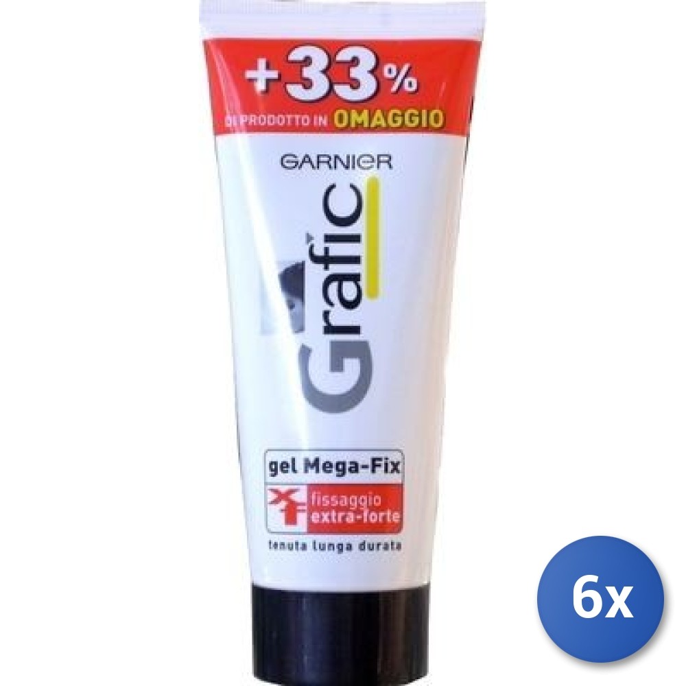 Stock Risparmio 6 Tubi Garnier Grafic Gel Mega-Fix 200ml