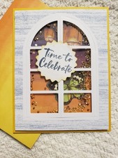 Handcrafted Shaker Greeting Card - Celebration