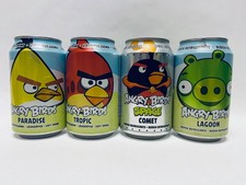 RARE Angry Birds Olvi Cans Lot | Red, Chuck, FireBomb, Minion Pig | Olvi 2012