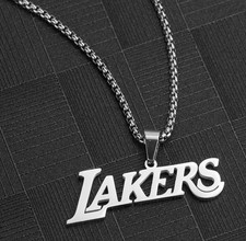 Los Angeles Lakers basketball NBA Silver stainless steel Necklace