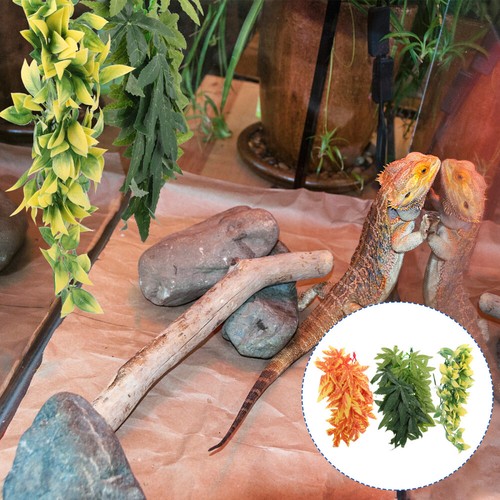 3 Pcs tendance Plantes De Vigne Simulées Ornements Paysage Dhabitat Reptile
