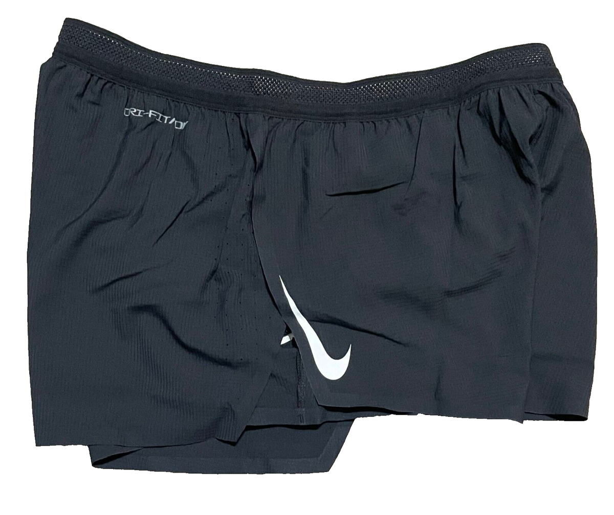 Nike Aeroswift Dri-Fit ADV 2” Black Running Shorts Size Men's