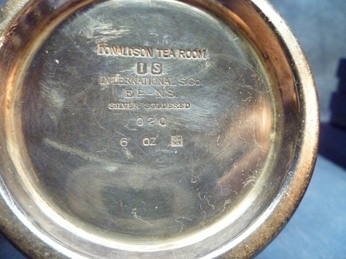 Donaldson Tea Room Restaurant Covered Sugar Bowl Silver Soldered Vintage 6oz 020 - 第 8/9 張圖片